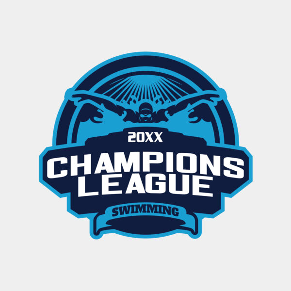 Champions League Swimming logo template Thumbnail