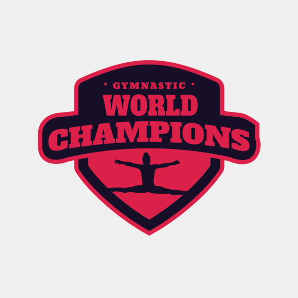 Gymnastic World Champions logo template Thumbnail