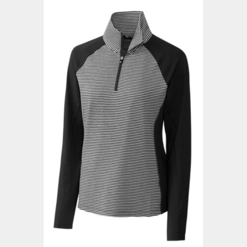 Cutter & Buck Forge Tonal Stripe Stretch Half Zip Women's Top Thumbnail