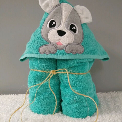Grey Puppy Hooded Towel Thumbnail