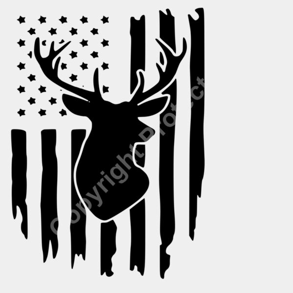 Distressed Deer Flag Thumbnail