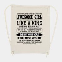 10 Ounce Cotton Canvas Drawstring Backpack Thumbnail