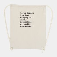 10 Ounce Cotton Canvas Drawstring Backpack Thumbnail