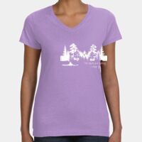 Women's V-Neck Fine Jersey Tee Thumbnail