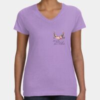 Women's V-Neck Fine Jersey Tee Thumbnail