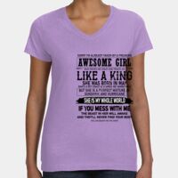 Women's V-Neck Fine Jersey Tee Thumbnail