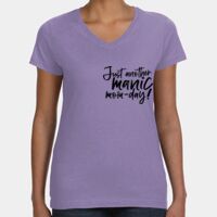 Women's V-Neck Fine Jersey Tee Thumbnail