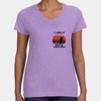 Women's V-Neck Fine Jersey Tee Thumbnail