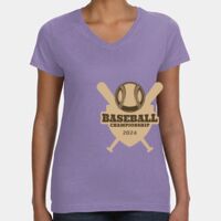 Women's V-Neck Fine Jersey Tee Thumbnail