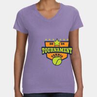 Women's V-Neck Fine Jersey Tee Thumbnail