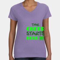 Women's V-Neck Fine Jersey Tee Thumbnail