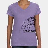 Women's V-Neck Fine Jersey Tee Thumbnail