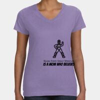 Women's V-Neck Fine Jersey Tee Thumbnail