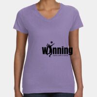 Women's V-Neck Fine Jersey Tee Thumbnail