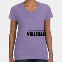 Women's V-Neck Fine Jersey Tee Thumbnail