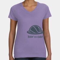 Women's V-Neck Fine Jersey Tee Thumbnail
