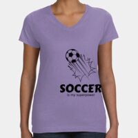 Women's V-Neck Fine Jersey Tee Thumbnail