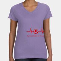 Women's V-Neck Fine Jersey Tee Thumbnail