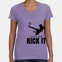 Women's V-Neck Fine Jersey Tee Thumbnail