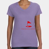 Women's V-Neck Fine Jersey Tee Thumbnail