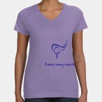 Women's V-Neck Fine Jersey Tee Thumbnail