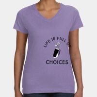 Women's V-Neck Fine Jersey Tee Thumbnail