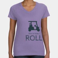 Women's V-Neck Fine Jersey Tee Thumbnail