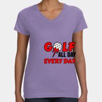Women's V-Neck Fine Jersey Tee Thumbnail
