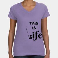 Women's V-Neck Fine Jersey Tee Thumbnail