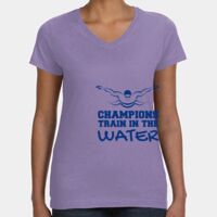 Women's V-Neck Fine Jersey Tee Thumbnail