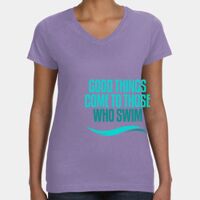 Women's V-Neck Fine Jersey Tee Thumbnail