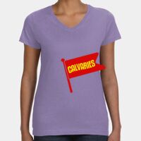 Women's V-Neck Fine Jersey Tee Thumbnail