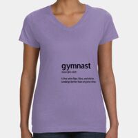 Women's V-Neck Fine Jersey Tee Thumbnail