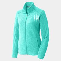 Ladies Heather Microfleece Full Zip Jacket Thumbnail