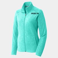Ladies Heather Microfleece Full Zip Jacket Thumbnail