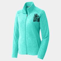 Ladies Heather Microfleece Full Zip Jacket Thumbnail