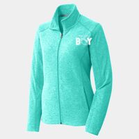 Ladies Heather Microfleece Full Zip Jacket Thumbnail