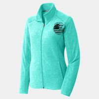 Ladies Heather Microfleece Full Zip Jacket Thumbnail