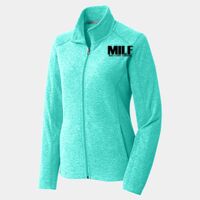 Ladies Heather Microfleece Full Zip Jacket Thumbnail