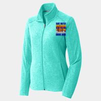 Ladies Heather Microfleece Full Zip Jacket Thumbnail