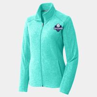 Ladies Heather Microfleece Full Zip Jacket Thumbnail