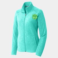 Ladies Heather Microfleece Full Zip Jacket Thumbnail