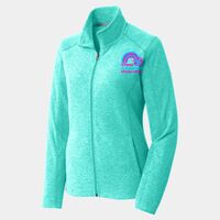 Ladies Heather Microfleece Full Zip Jacket Thumbnail