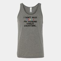 Unisex Jersey Tank Thumbnail
